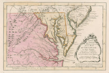 Load image into Gallery viewer, Bellin, Jacques Nicholas "Carte de la Virginie et du Maryland, ou De Chesapeack et Pays Voisins"
