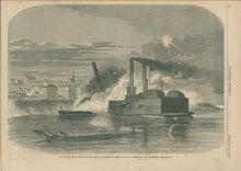 Load image into Gallery viewer, Unattributed "The Federal Ram "Queen of the West" Attacking the Rebel Gun-Boat "Vicksburg..."

