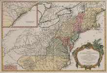 Load image into Gallery viewer, Vaugondy, Robert de "Partie de l'Amerique Septentrionale..."[Colonial New England &amp; Mid-Atlantic United States]
