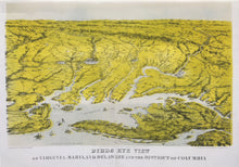 Load image into Gallery viewer, Bachman, John &quot;Bird’s Eye View of Virginia, Maryland, Delaware and the District of Columbia.”  From a series titled “Panorama of the Seat of War”
