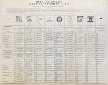 Load image into Gallery viewer, Ballot #953.  “Official Ballot Election, November 3, 1936.  Ann Arbor Township, Washtenaw County”
