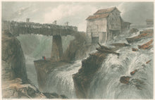 Load image into Gallery viewer, Bartlett, William Henry   “Bridge at Glens Fall (On the Hudson)&quot;  [New York]
