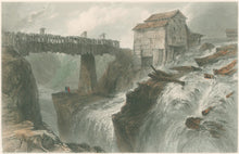 Load image into Gallery viewer, Bartlett, William Henry Bartlett  “Bridge at Glens Fall (On the Hudson)”  [near Adirondack region
