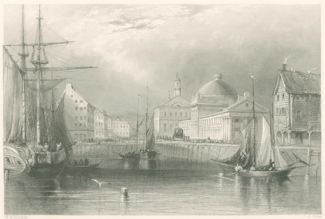 Bartlett, W.H.  “Faneuil Hall, from the Water”