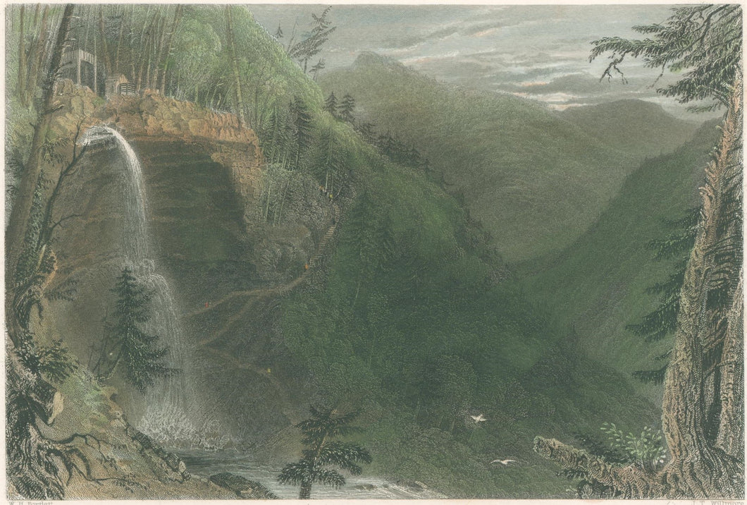 Bartlett, William Henry  “The Catterskill Falls”  (From Above the Ravine)