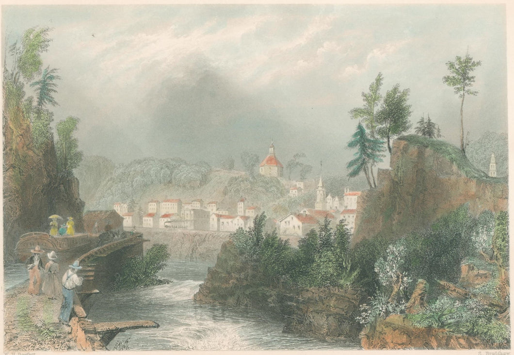 Bartlett, William Henry  “Village of Little Falls (Mohawk River)”  [New York]