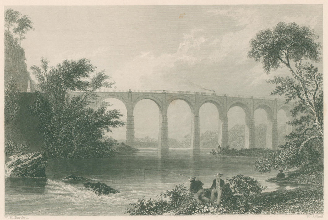 Bartlett, W.H.  “Viaduct on Baltimore and Washington Railroad”  [Patapsco River, MD]