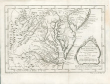 Load image into Gallery viewer, Bellin, Jacques  “Carte de la Virginie, de la Baye Chesapeack, et Pays Voisins.”
