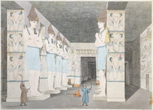 Load image into Gallery viewer, Belzoni, Giovanni Battista.  Plate 43. “View of the Interior of the Temple at Ybsambul in Nubia&quot;  [Abu Sumbul]
