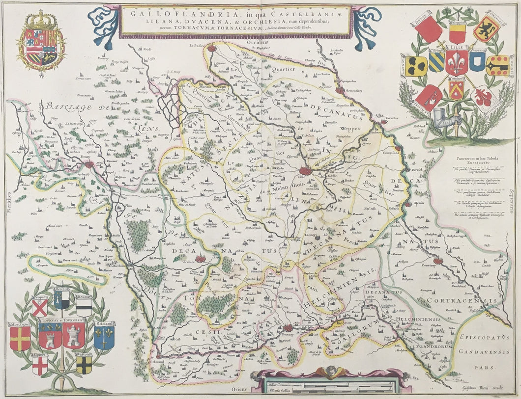 Blaeu, Willem  “Galloflandria…”  [French Flanders]