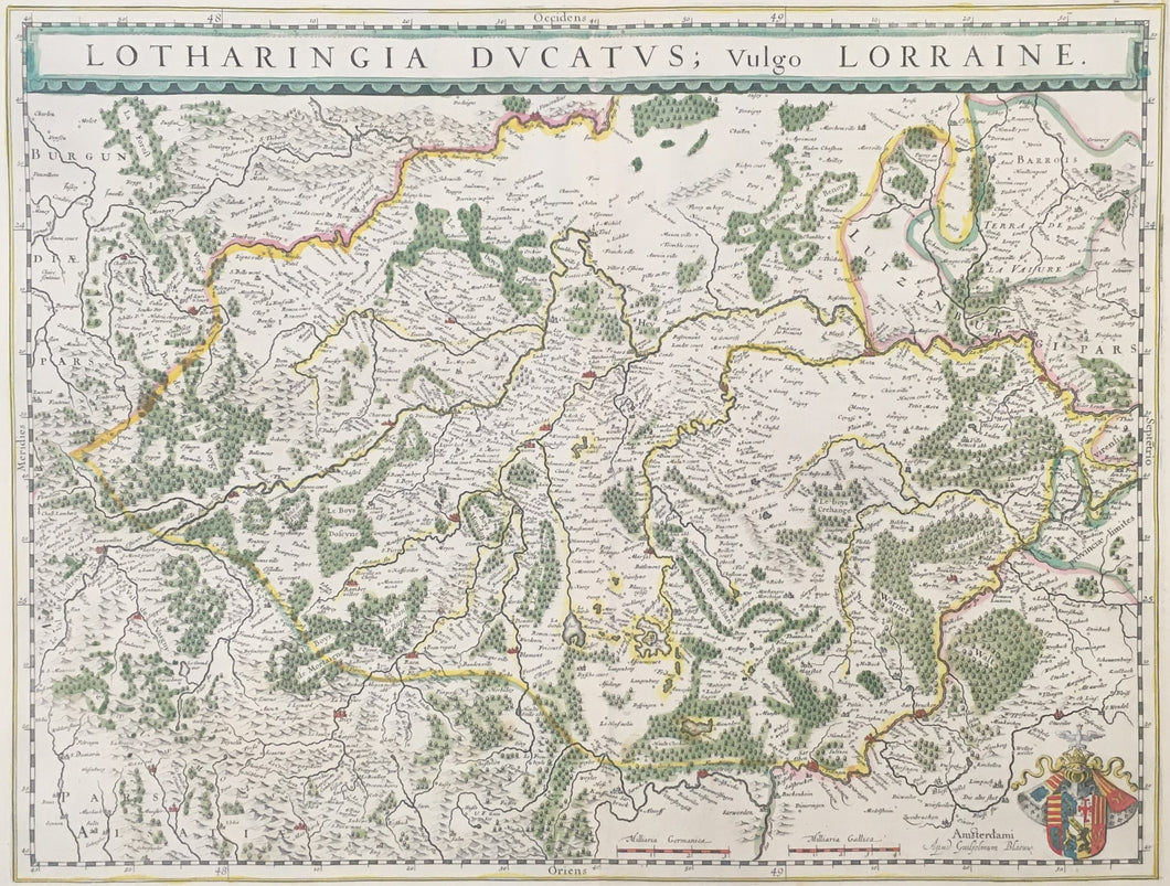 Blaeu, Willem  “Lotharingia Ducatus; vulgo Lorraine.”  [Lorraine, France]