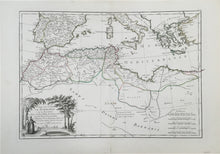 Load image into Gallery viewer, Bonne, Rigobert &quot;Carte des Cotes de Barbarie ou les Royaumes de Maroc, de Fez, d&#39;Alger, de Tunis, et de Tripoli...&quot;  [North Africa]. . ..&quot;
