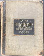 Load image into Gallery viewer, Bromley, G. W.  “Atlas of the City of Philadelphia: Wards: 5-20, 28, 29, 31, 32, 37, &amp; 47.”  [Central Philadelphia].  1922
