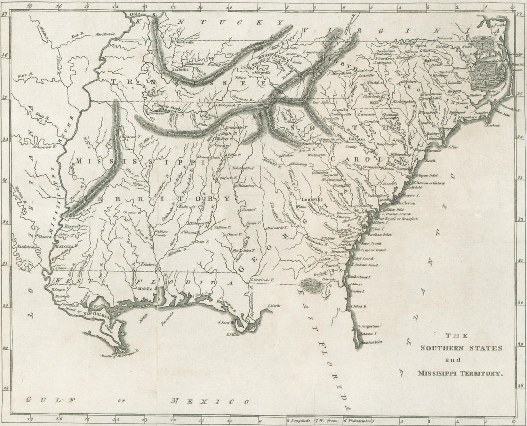 Brookes, R.  “The Southern States and Mississippi Territories”