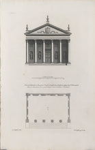 Load image into Gallery viewer, Vanbrugh, John &quot;Plan and Elevation of the great Temple in the Garden at Eastbury&quot; Pl. 18.
