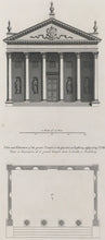 Load image into Gallery viewer, Vanbrugh, John &quot;Plan and Elevation of the great Temple in the Garden at Eastbury&quot; Pl. 18.
