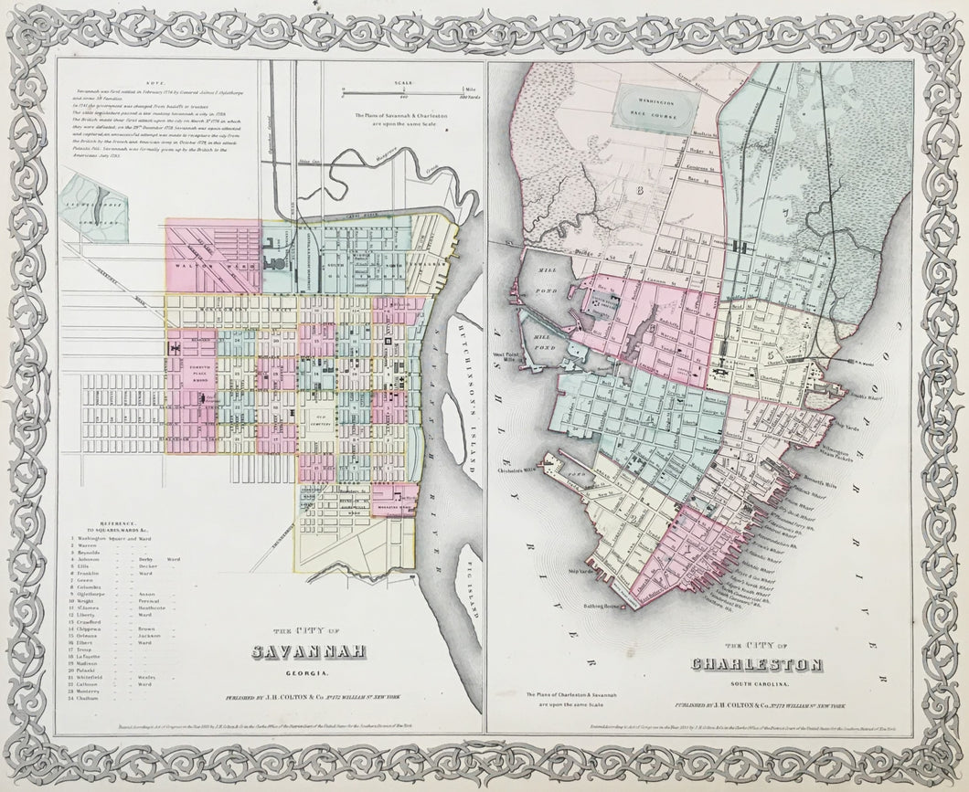 Colton, J. H.  ”The City of Charleston/The City of Savannah”