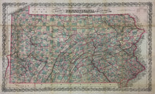 Load image into Gallery viewer, Colton, G.W. &amp; C.B.  “Colton&#39;s New Township Map of the State of Pennsylvania&quot;
