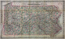 Load image into Gallery viewer, Colton, G.W. &amp; C.B.  “Colton&#39;s New Township Map of the State of Pennsylvania&quot;
