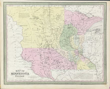 Load image into Gallery viewer, Young, J.H. &quot;Map of Minnesota Territory&quot; 1855
