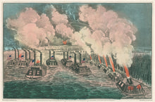 Load image into Gallery viewer, Currier &amp; Ives &quot;Bombardment of Island &#39;Number Ten&#39; in the Mississippi River&quot;
