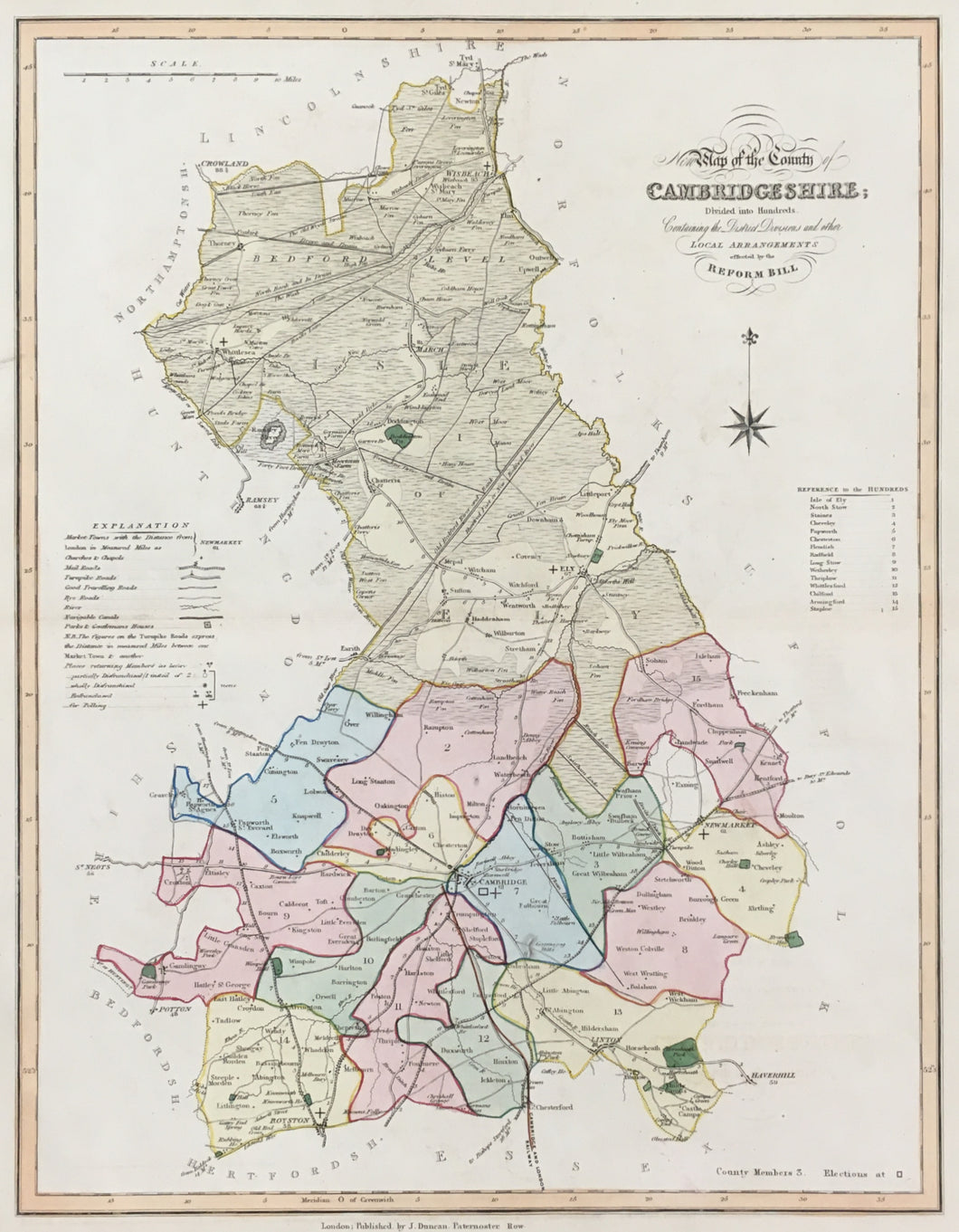 Ebden, William “New Map of the County of Cambridgeshire”