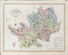 Load image into Gallery viewer, Ebden, William “New Map of the County of Hertfordshire.”
