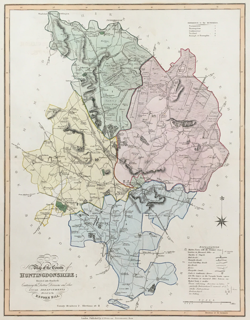 Ebden, William “New Map of the County of Huntingdonshire”