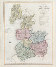 Load image into Gallery viewer, Ebden, William “New Map of the County of Lancashire.”
