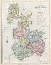 Load image into Gallery viewer, Ebden, William “New Map of the County of Lancashire.”
