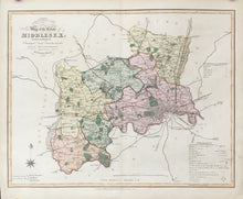 Load image into Gallery viewer, Ebden, William “New Map of the County of Middlesex.”

