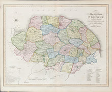 Load image into Gallery viewer, Ebden, William “New Map of the County of Norfolk.”
