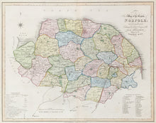 Load image into Gallery viewer, Ebden, William “New Map of the County of Norfolk.”
