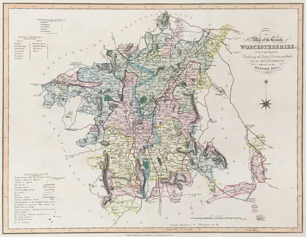Ebden, William “New Map of the County of Worcestershire”