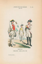 Load image into Gallery viewer, Philippoteaux, Felix Plate 105. &quot;Beaujolais. Soldat en 1750. - Officier en 1776 et 1789&quot;
