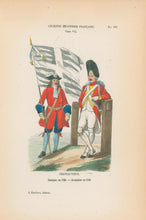 Load image into Gallery viewer, Philippoteaux, Felix Plate 107. &quot;Chateauvieux. Enseigne en 1750. - Grenadier en 1789&quot;
