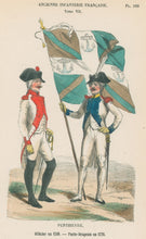 Load image into Gallery viewer, Philippoteaux, Felix Plate 109. &quot;Penthievre. Officier en 1789. - Porte-Drapeau en 1776&quot;
