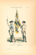 Load image into Gallery viewer, Philippoteaux, Felix Plate 66. &quot;Dauphin. Fusilier en 1789. - Perche. Porte-Drapeau en 1789&quot;
