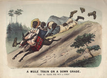 Load image into Gallery viewer, Worth, Thomas  “A Mule Train on a Down Grade. ‘Clar de Track for We’s A Comin’”
