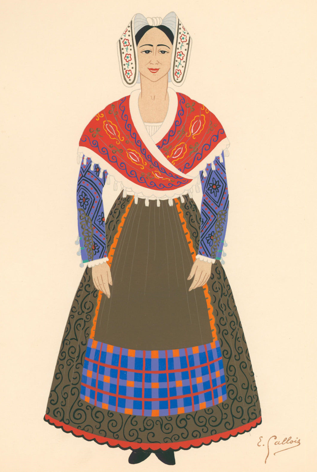 Gallois, Emile  [A Woman of Léon]. Plate 21.