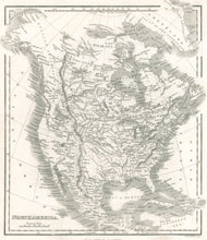 Load image into Gallery viewer, Hinton, John H.  “North America&quot; From John H. Hinton’s &quot;The History and Topography of the United States of America&quot; 1855
