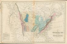 Load image into Gallery viewer, Hinton, John H.  “A Geological Map of the United States&quot; From John H. Hinton’s &quot;The History and Topography of the United States of America&quot;
