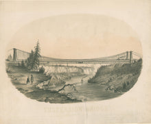 Load image into Gallery viewer, Holloway, Fred H.  “Suspension Bridge.  Constructed 1854”
