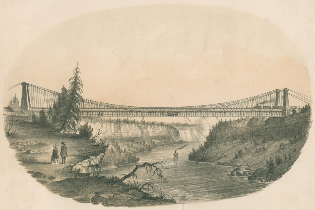 Holloway, Fred H.  “Suspension Bridge.  Constructed 1854”