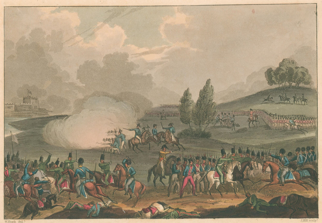 Heath, Willliam “Defeat of a French Division before Badajos _ March 25th. 1811” Pl. 18.