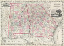 Load image into Gallery viewer, Johnson, A.J. &quot;Johnson&#39;s Georgia and Alabama&quot; 1860

