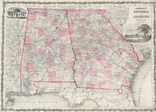 Load image into Gallery viewer, Johnson, A.J. &quot;Johnson&#39;s Georgia and Alabama&quot; 1862
