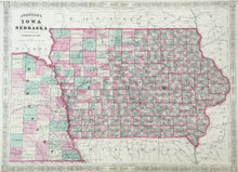 Load image into Gallery viewer, Johnson, A.J. &quot;Johnson&#39;s Iowa and Nebraska&quot;
