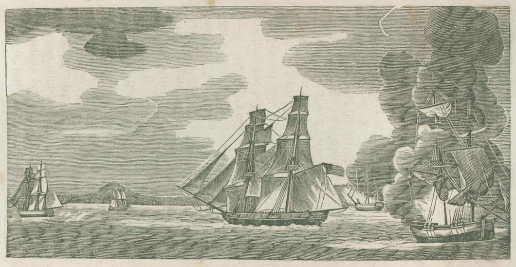 Unattributed  “Argus Burning British Vessels.”  From Horace Kimball’s 