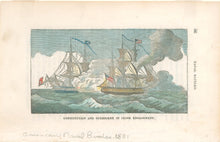 Load image into Gallery viewer, Unattributed  “Constitution and Guerriere in Close Engagement.”  From Horace Kimball’s &quot;American Naval Battles…&quot;
